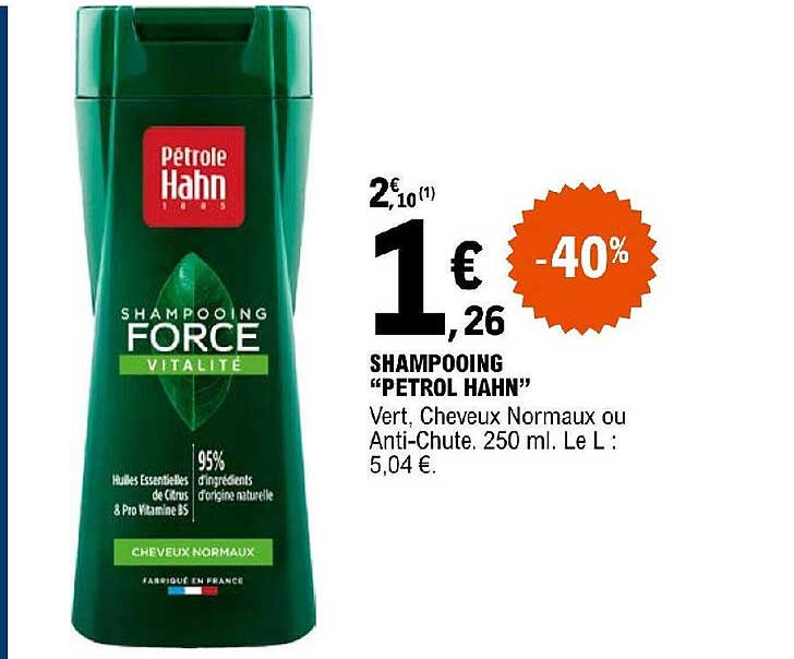 shampooing "pétrol hahn"