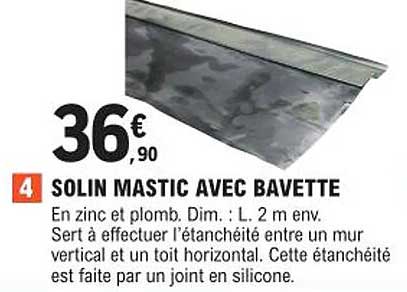 solin mastic avec bavette