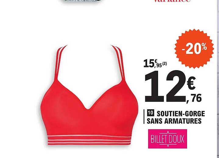 soutien-gorge sans armatures billet doux