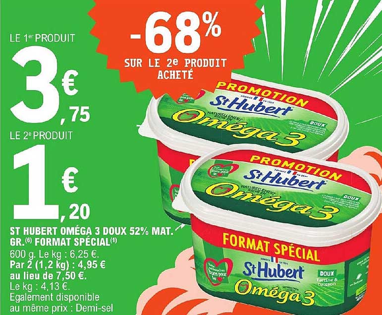 st hubert oméga 3 doux 52% mat.gr. format spécial