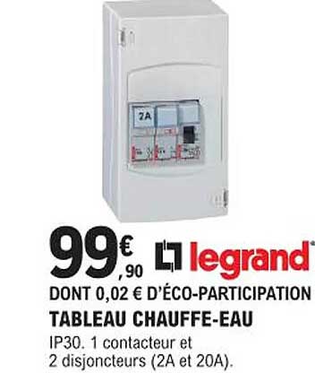 tableau chauffe-eau legrand