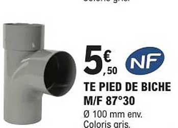 té pied de biche m/f 87°30