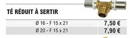 té réduit à sertir