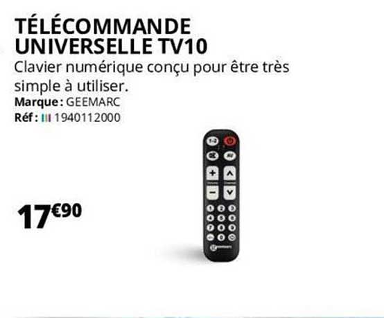télécommande universelle tv10