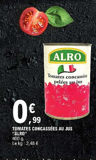 tomates concassées au jus "alro"