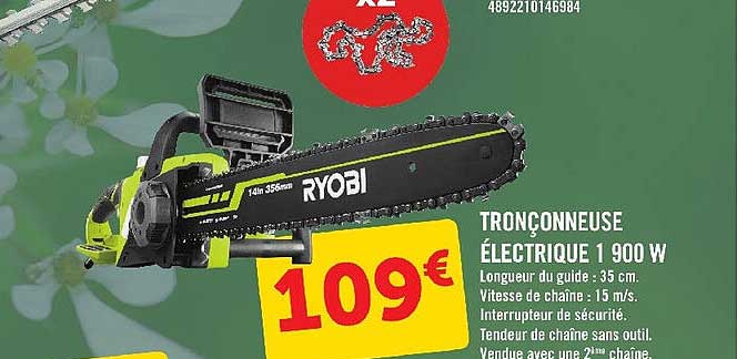 tronçonneuse électrique 1900w ryobi