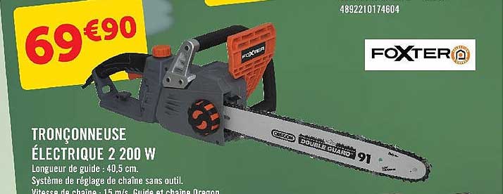 tronçonneuse électrique 2200w foxter