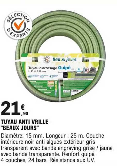 tuyau anti vrille "beaux jours"