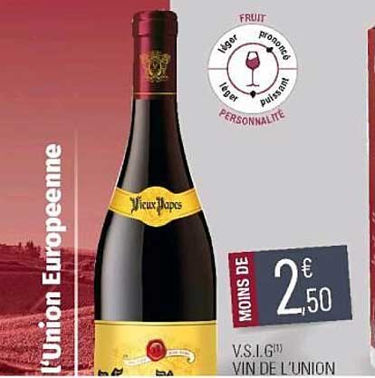 v.s.i.g. vin d'espagne vin de l'union européenne