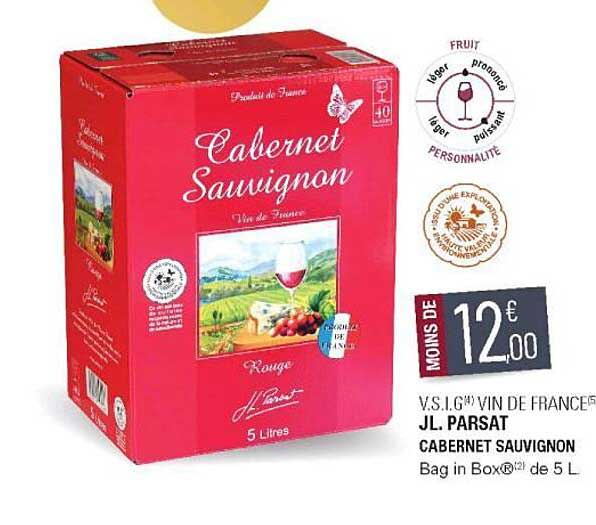 v.s.i.g. vin de france jl. parsat cabernet sauvignon