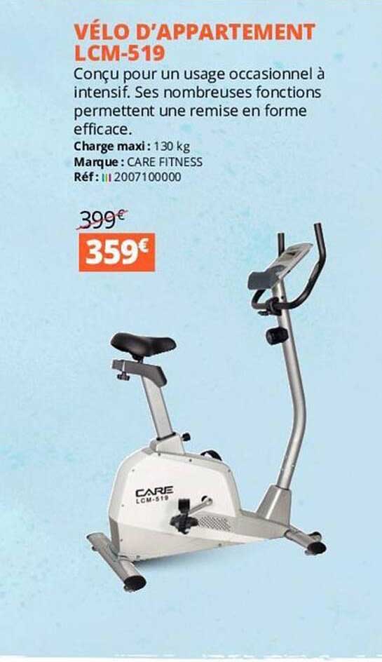 vélo d'appartement lcm-519 care fitness
