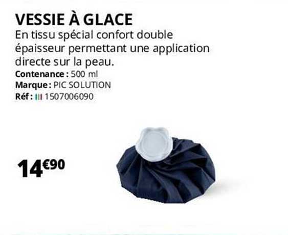 vessie à glace pic solution
