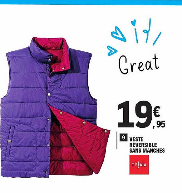 veste réversible sans manches tissaia