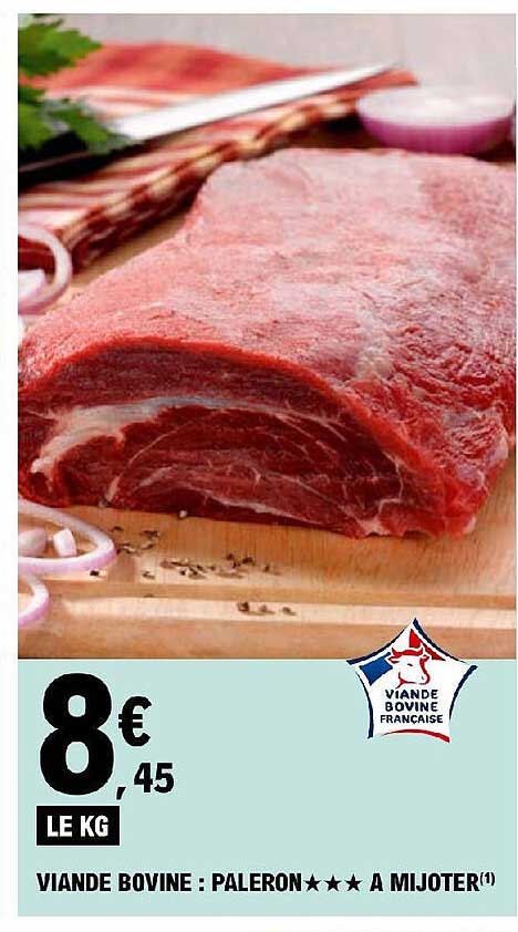 viande bovine : paleron***à mijoter