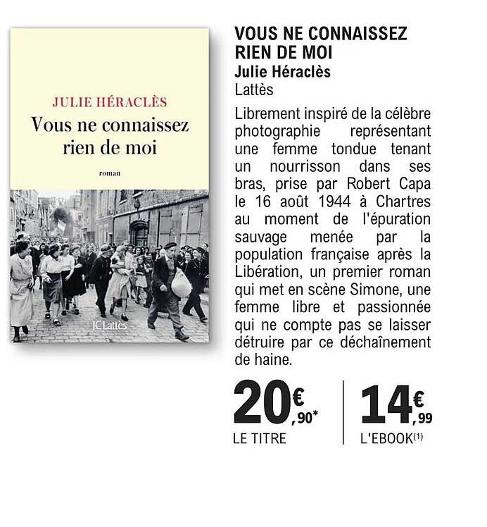 vous ne connaissez rien de moi - julie héraclès