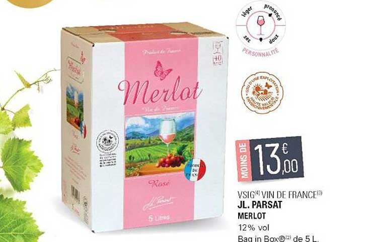 vsig vin de france jl. parsat merlot