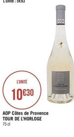 aop côtes de provence tour de l'horloge