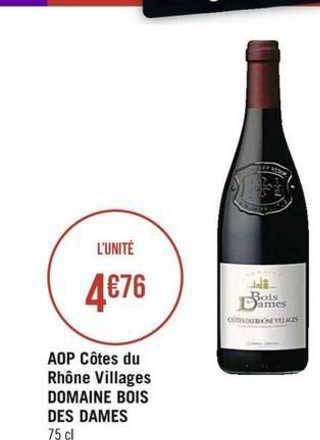 aop côtes du rhône villages domaine bois des dames