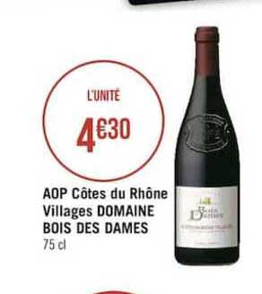 aop côtes du rhône villages domaine bois des dames