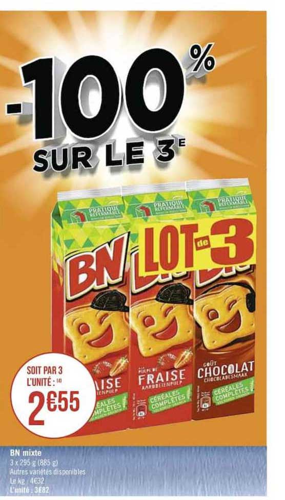 bn mixte -100% sur le 3ème