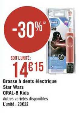 brosse à dent électrique star wars oral b kids