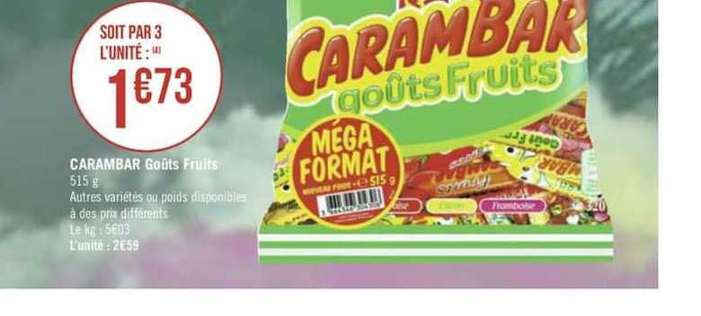 carambar goûts fruits