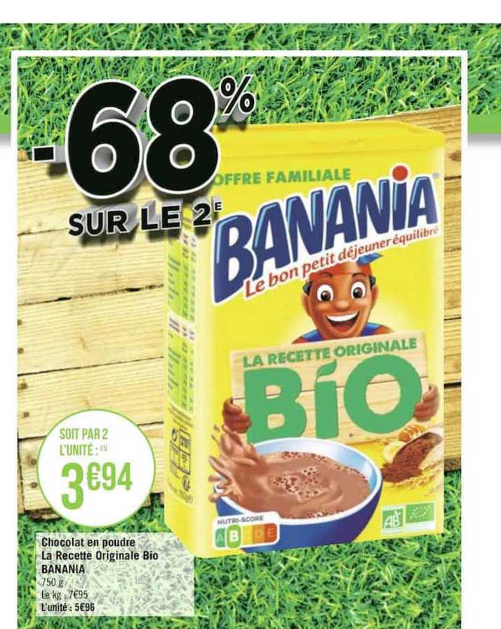 Chocolat En Poudre La Recette Original Bio Banania