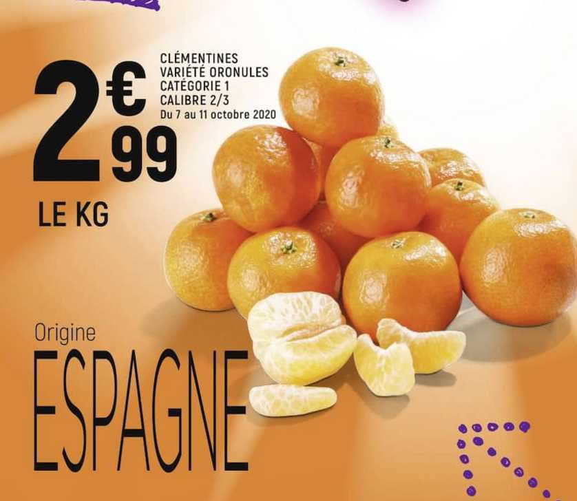 clémentine variété oronules