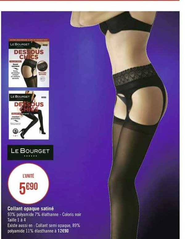 collant opaque satiné