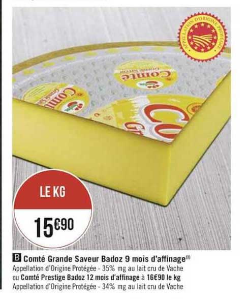 comté grande saveur badoz 9 mois d'affinage