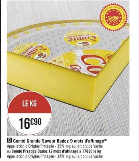comté grande saveur badoz 9 mois d'affinage