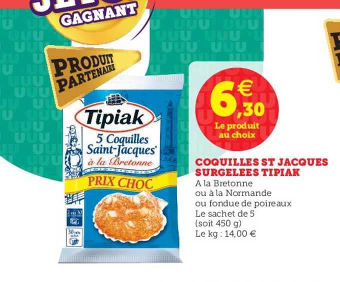 coquilles st jacques surgelées tipiak