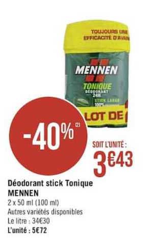 Déodorant Stick Tonique Mennen