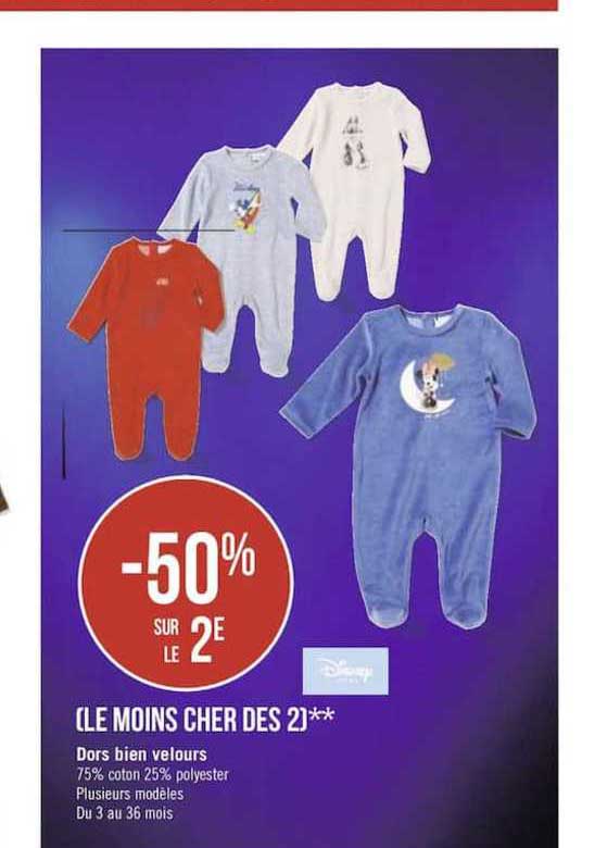 dors bien velours -50% sur le 2e