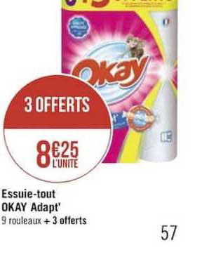 Essuie Tout Okay Adapt 3 Offerts
