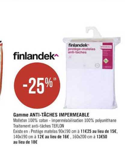 filandek gamme anti tâches imperméable