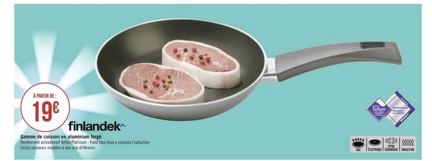 finlandek gamme de cuisson en aluminium forgé