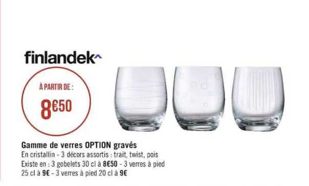 finlandek gamme de verres option gravés