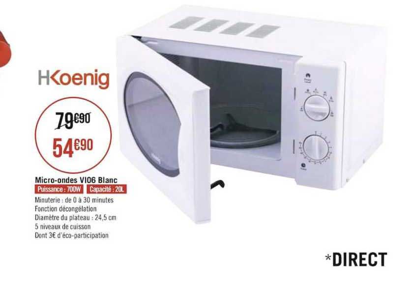 hkoenig micro ondes vi06 blanc