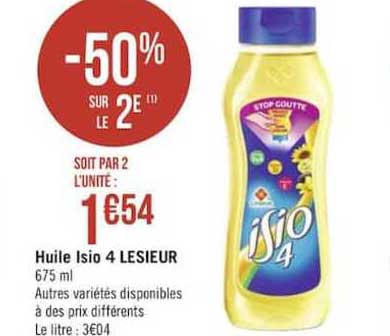 huile isio 4 lesieur -50% sur le 2e