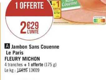 jambon sans couenne le paris fleury michon