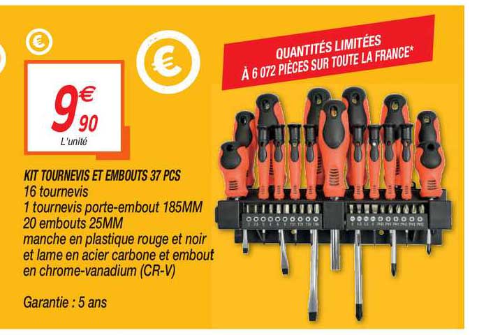 kit tournevis et embouts 37 pcs