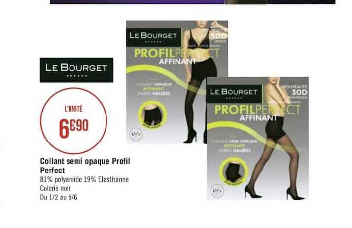 le bourget collant semi opaque profil perfect