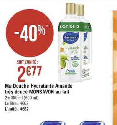 Ma Douche Hydrantante Amande Très Douce Monsavon Au Lait