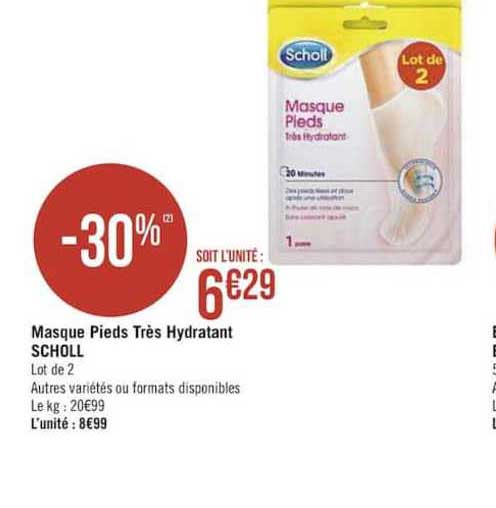 masque pieds très hydratant scholl