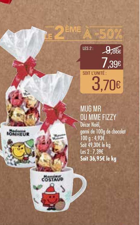 mug mr ou mme fizzy le 2ème à -50%