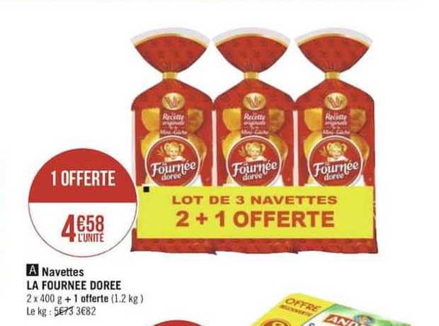 navettes la fournée dorée 2+1 offerte