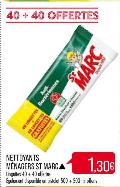 nettoyants ménagers st marc 40+40 offerts