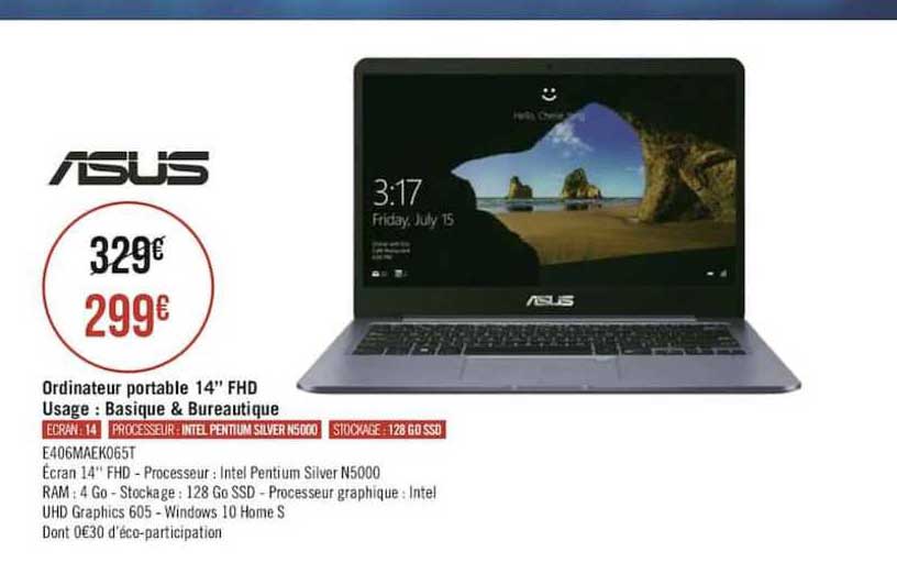 ordinateur portable 14" fhd e406maek065t