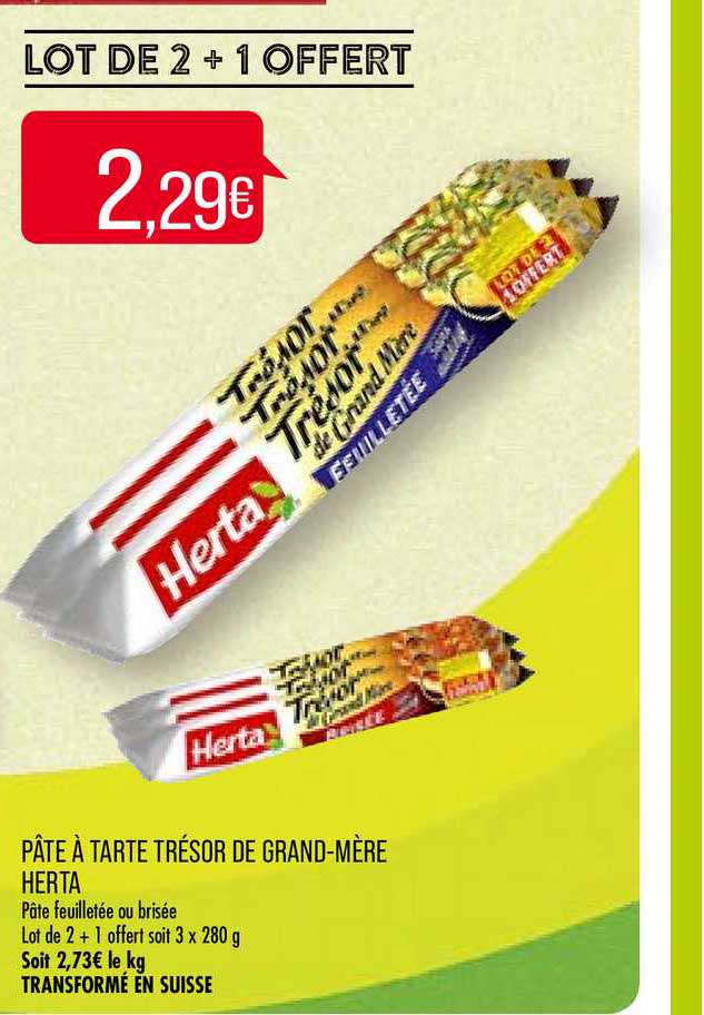 pâte à tarte ctrésor de grand mère herta